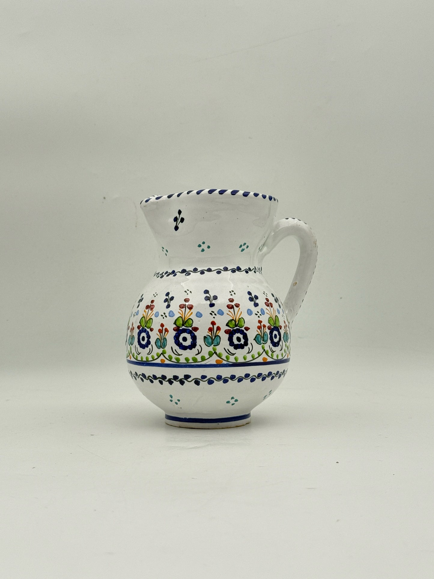 Handpainted Blue And White Pitcher Made In Spain