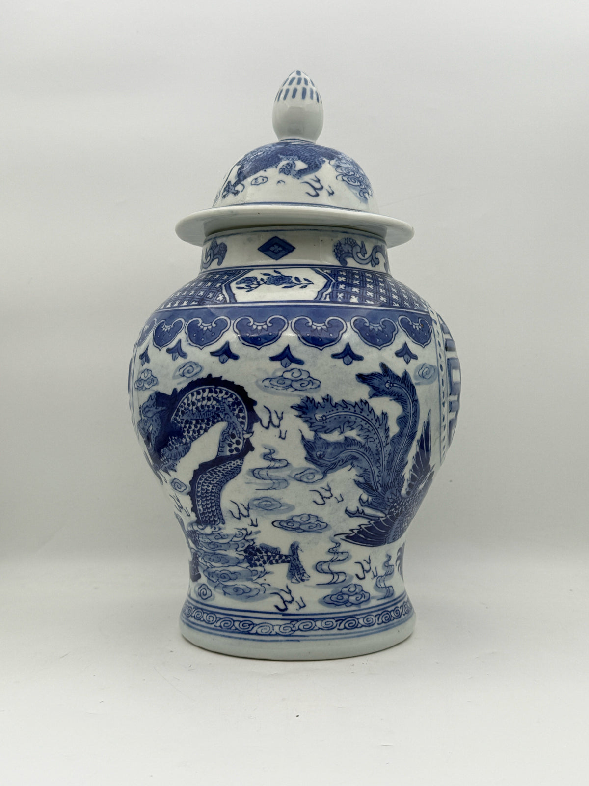 Blue And White Longevity Ginger Jar