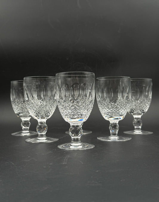 Waterford Colleen Short Stem Crystal Wine Glasses- Set Of 6