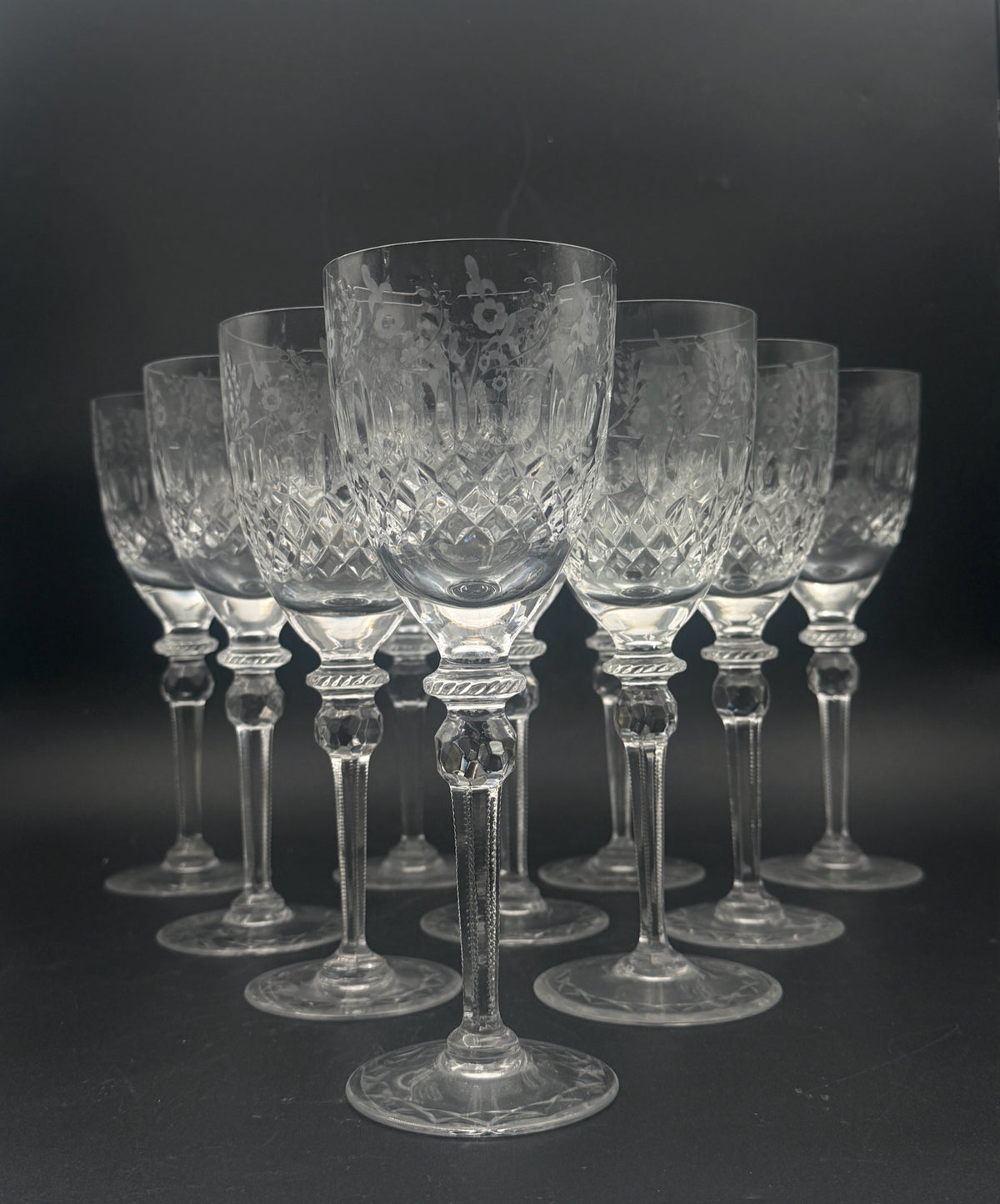Rogaska Gallia Crystal Water Goblets- Set Of 10