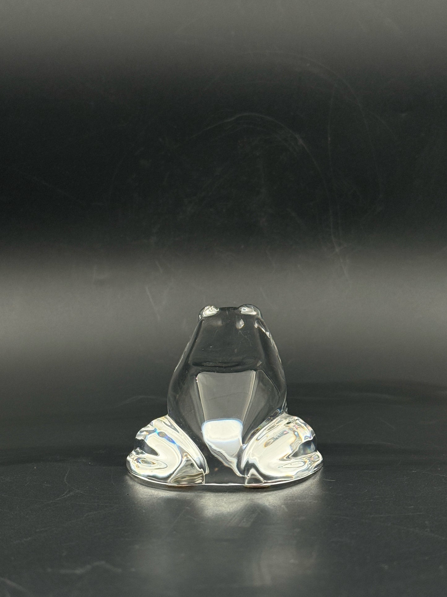 Baccarat Crystal Frog Figurine