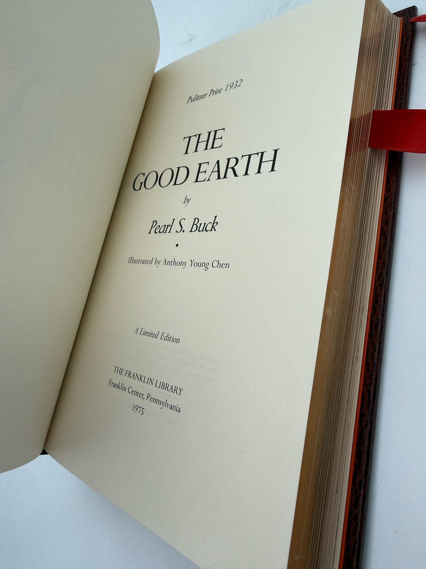 "The Good Earth" Hardcover Book By Pearl Buck- Franklin Library