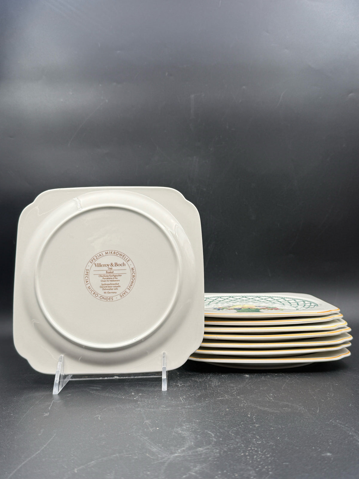 Villeroy and Boch Basket Dessert Plates- Set Of 8