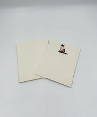 Cat Notecards – “MEOW”  Blue-Eyed Cat – Set of 6 by Fable & Sage