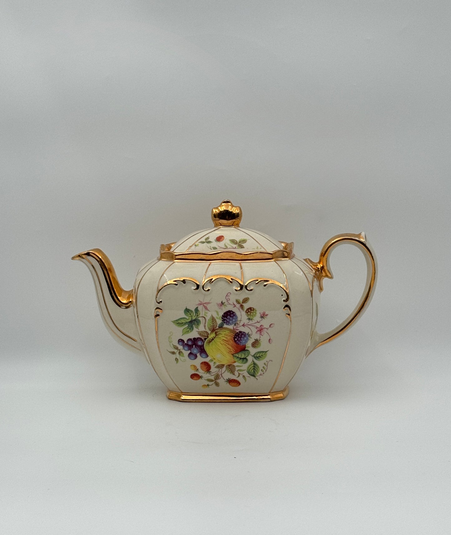 Teapot with Fruit Motif – Made in England