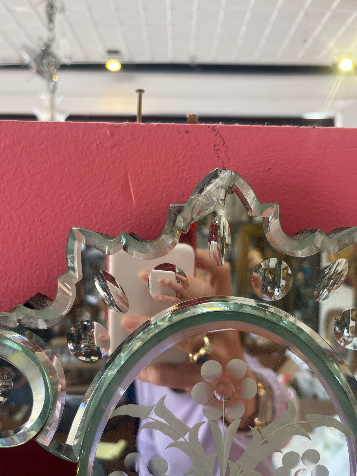 Large Venetian style Mirror- In Store Pickup Only