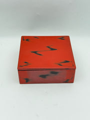 Red And Black Tortoiseshell Pattern Lacquer Box