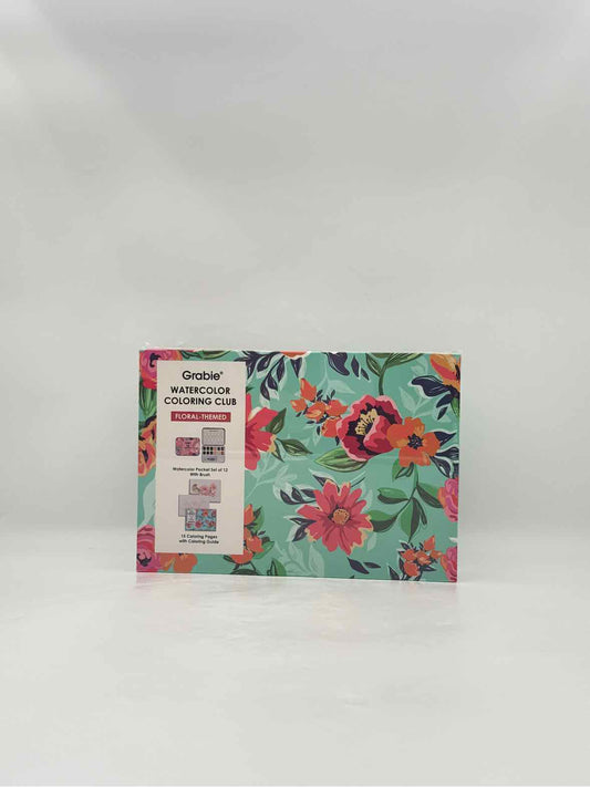 Floral-Themed Grabie Watercolor Coloring Club Box Creative Art Kit