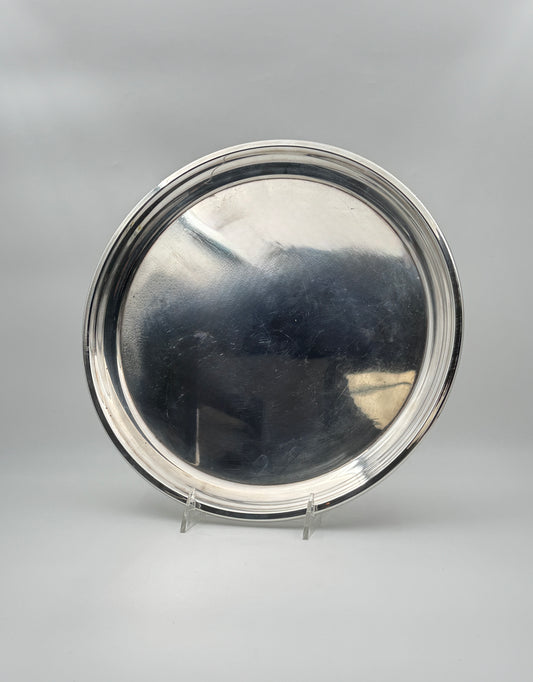 Sterling Silver Round Tray by Poole  – Massachusetts – 20th Century