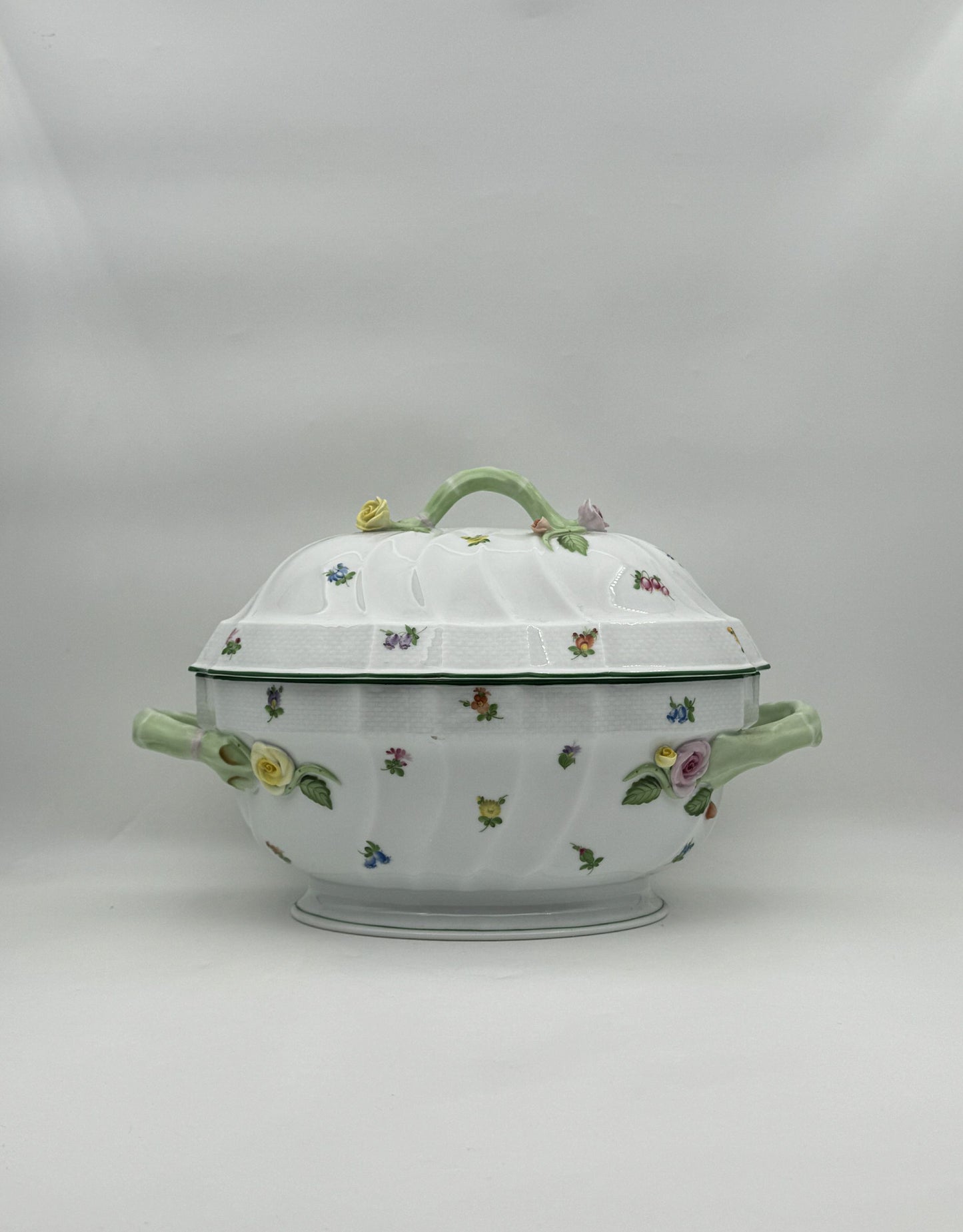 Herend Thousand Flowers Porcelain Covered Tureen with Handles, Hungary