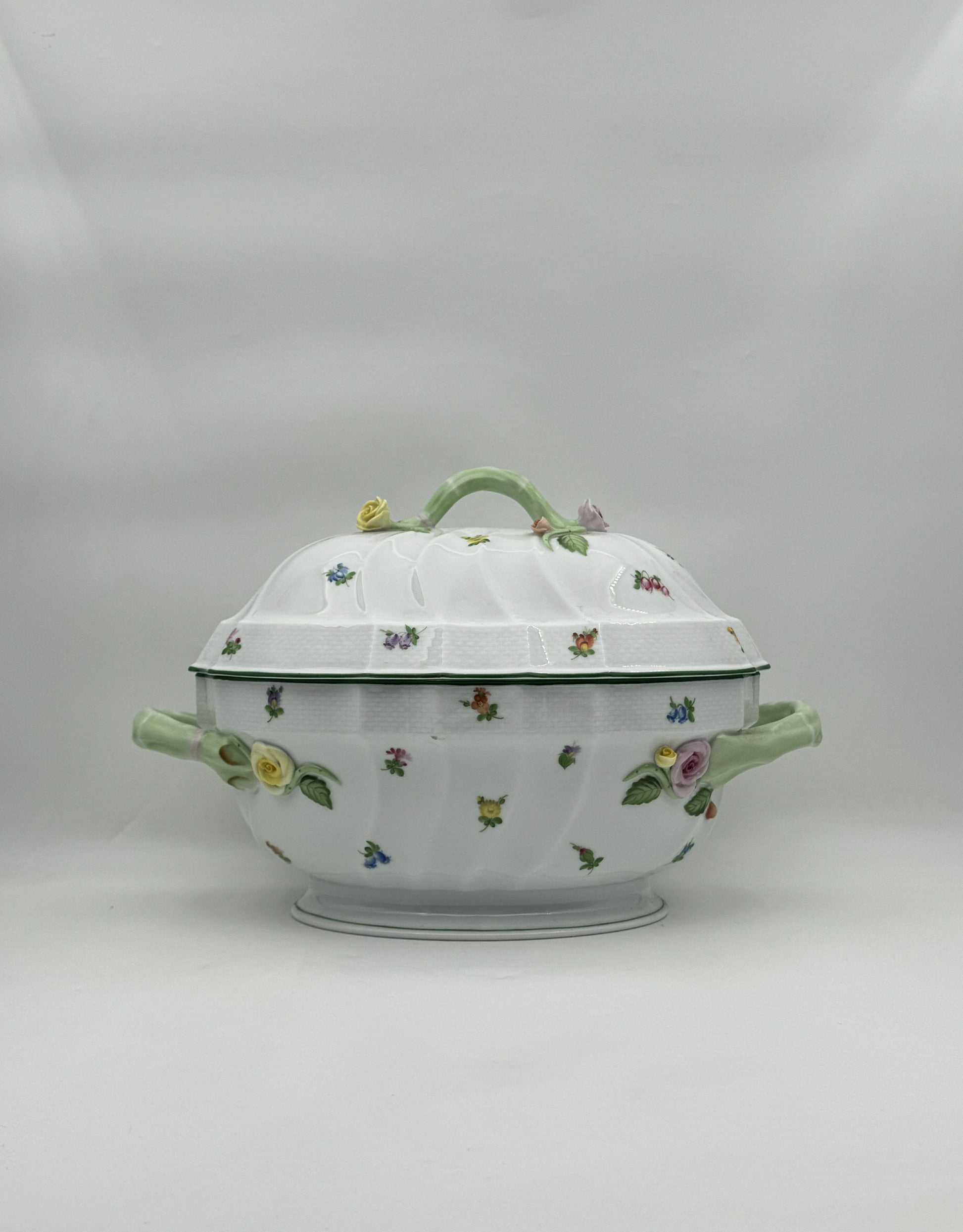 Herend Thousand Flowers Porcelain Covered Tureen with Handles, Hungary