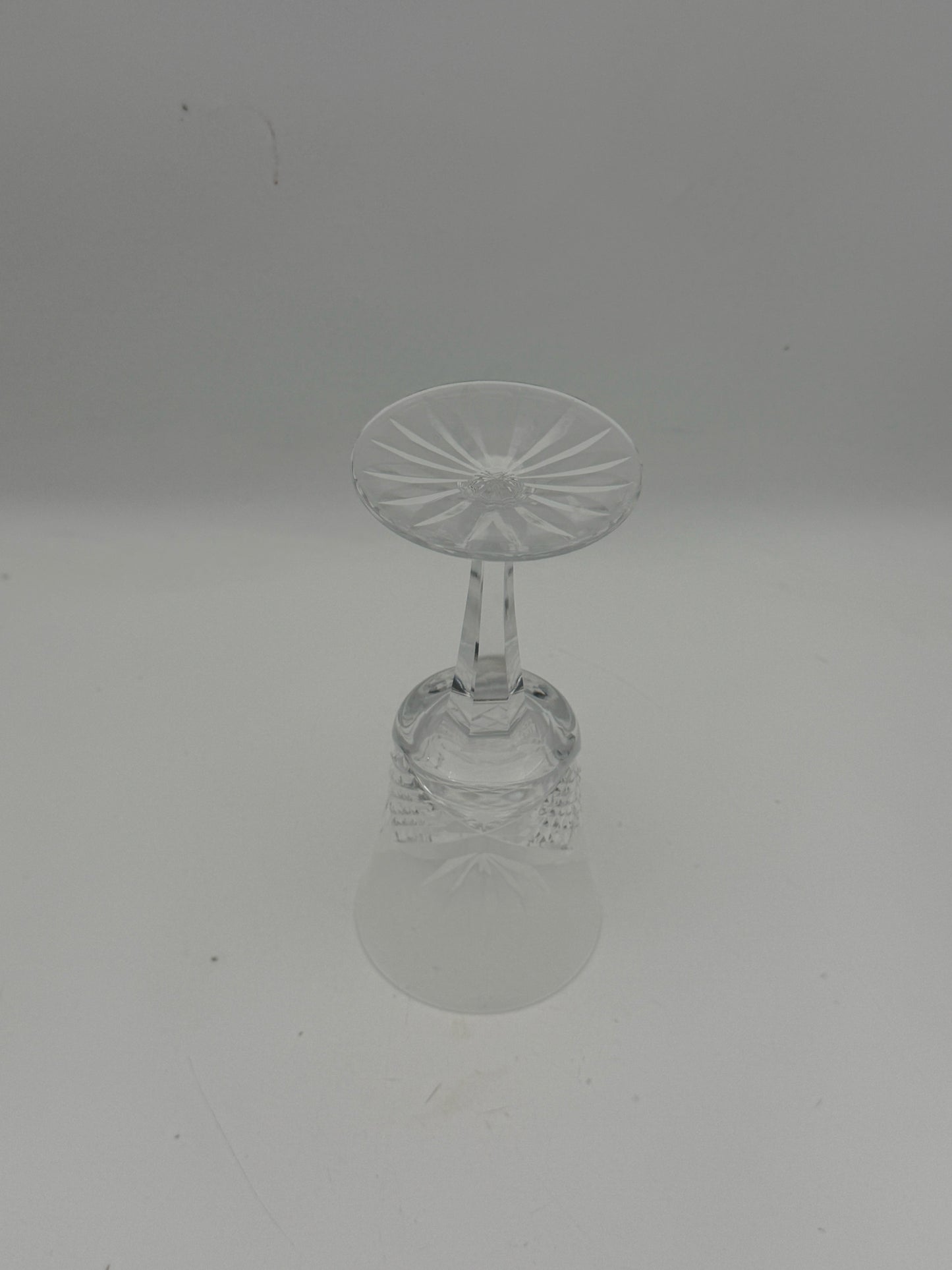 Pair Of Cut Crystal Claret Wine Glasses