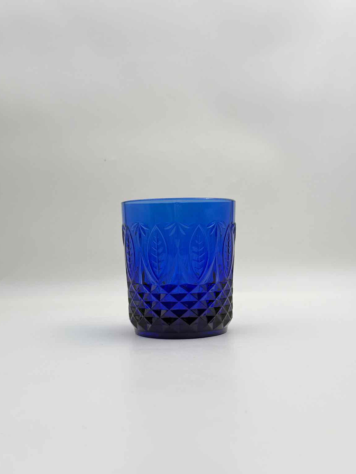 Avon Royal Sapphire Cobalt Blue Old Fashion Cocktail Glasses Set