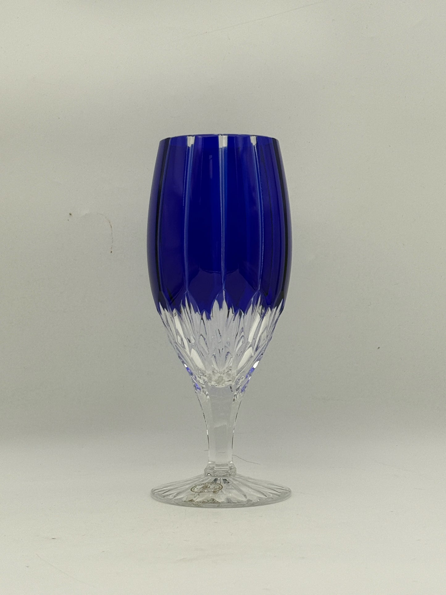 Ajka Castille Blue Crystal Goblets- Set Of 8