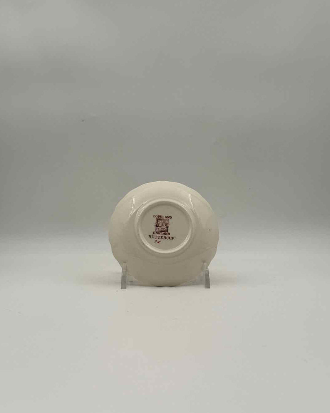 Antique Spode Copeland Buttercup Butter Pat Dish Yellow Floral Plate