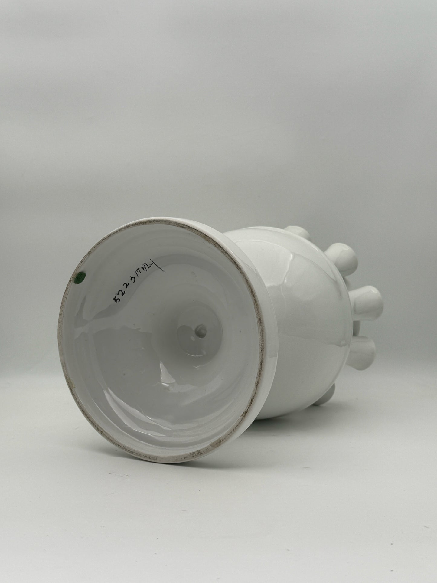 White Tulipiere Italian Vase
