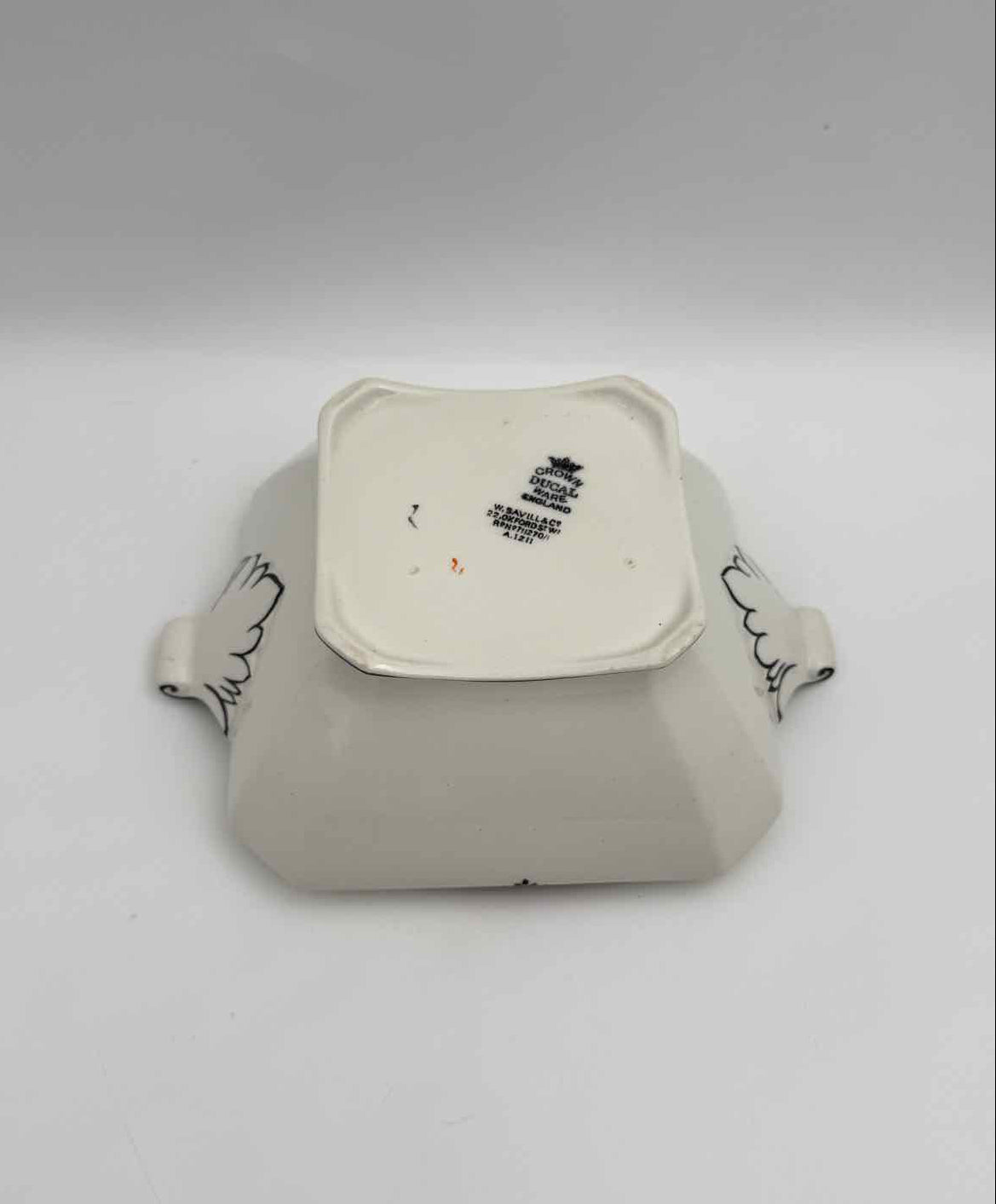 Antique Crown Ducal Orange Tree Covered Sugar Bowl c 1930 England