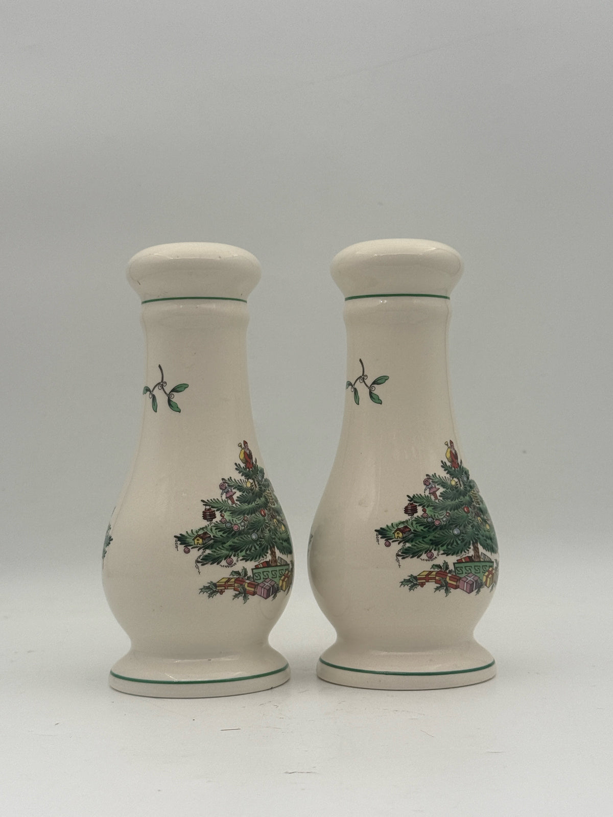 Spode Christmas Tree Tall Salt And Pepper