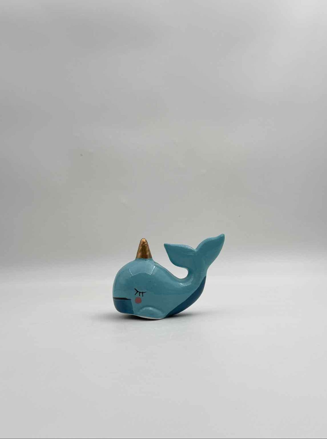 Blue Narwhal Salt Pepper Shakers Set Ocean Kitchen Decor Accent Art