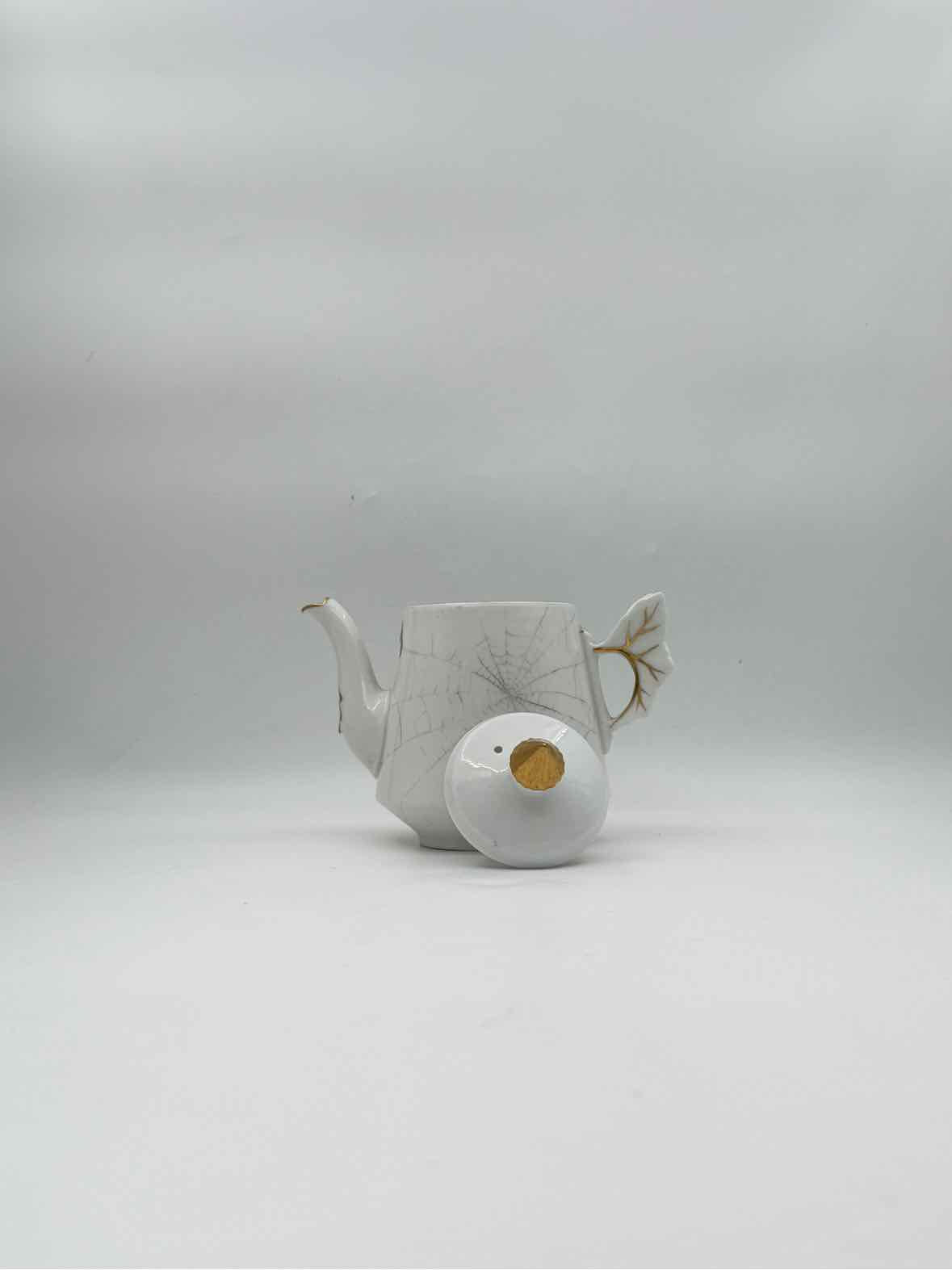 19th Century Charles Field Haviland Teapot And Sugar w/2 cookie plates