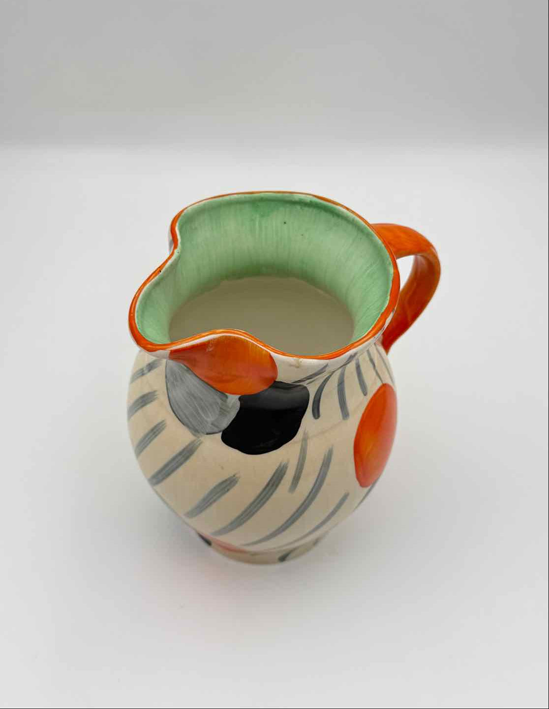 Vintage Hancock’s Ivory Ware Art Deco Hand-Painted Pitcher England