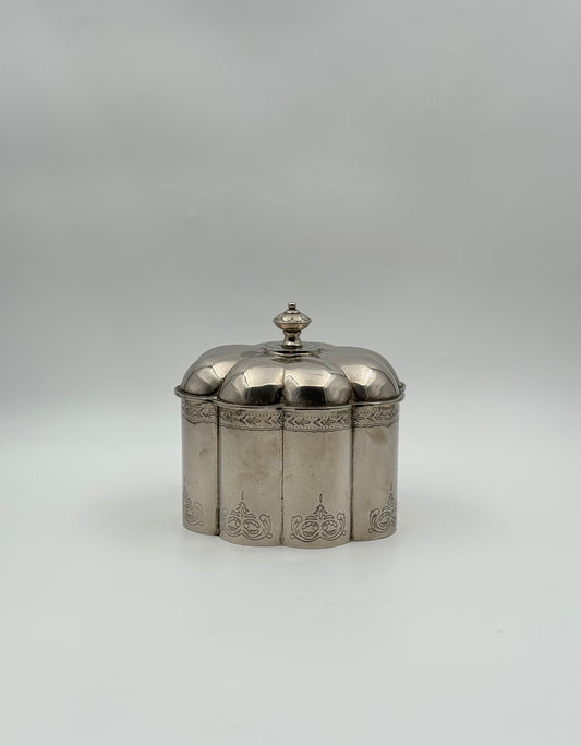 Godinger Silverplate Box with Lid & Red Velvet Interior