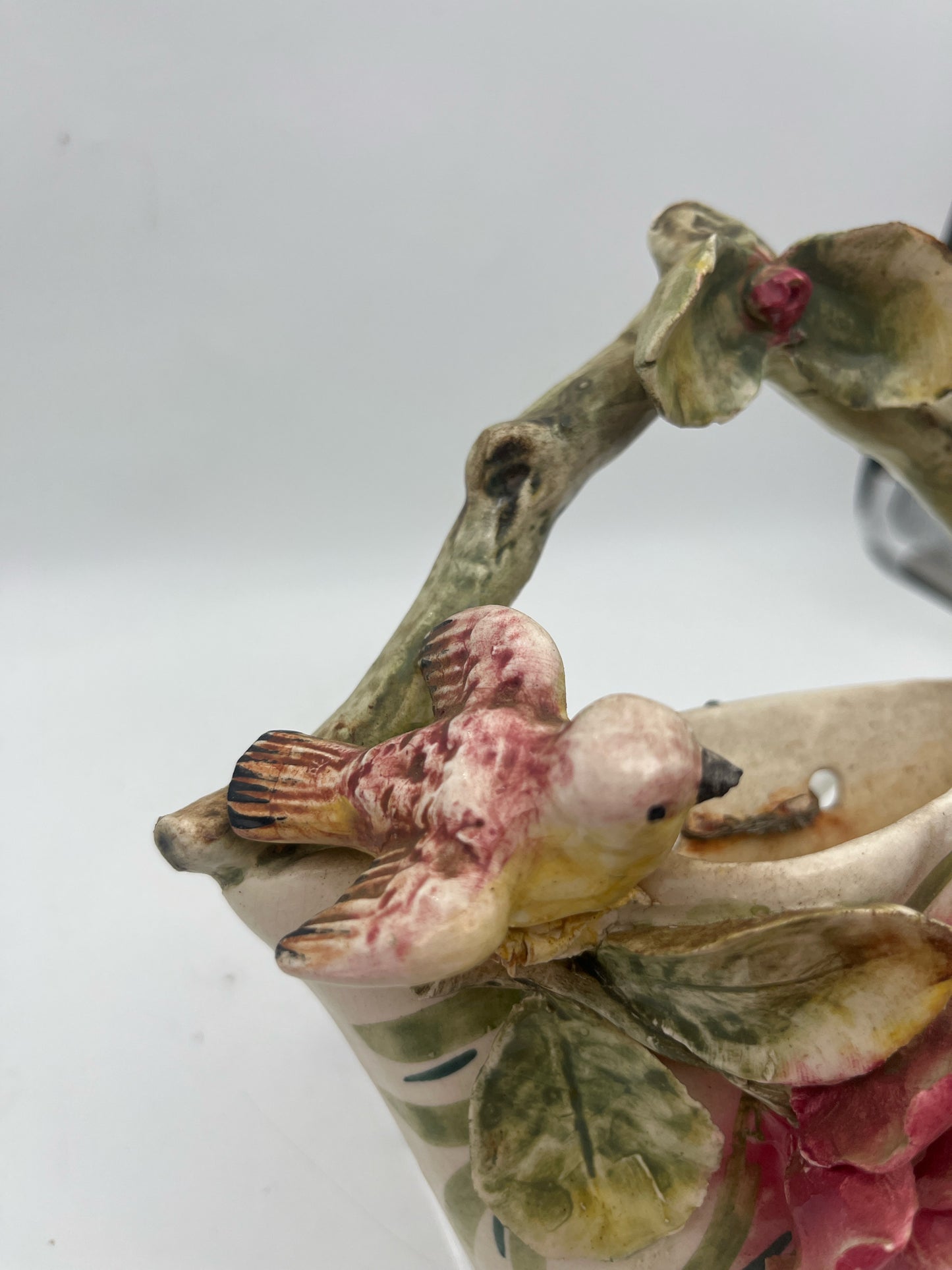 Vintage Ceramic Wall pocket with Birds