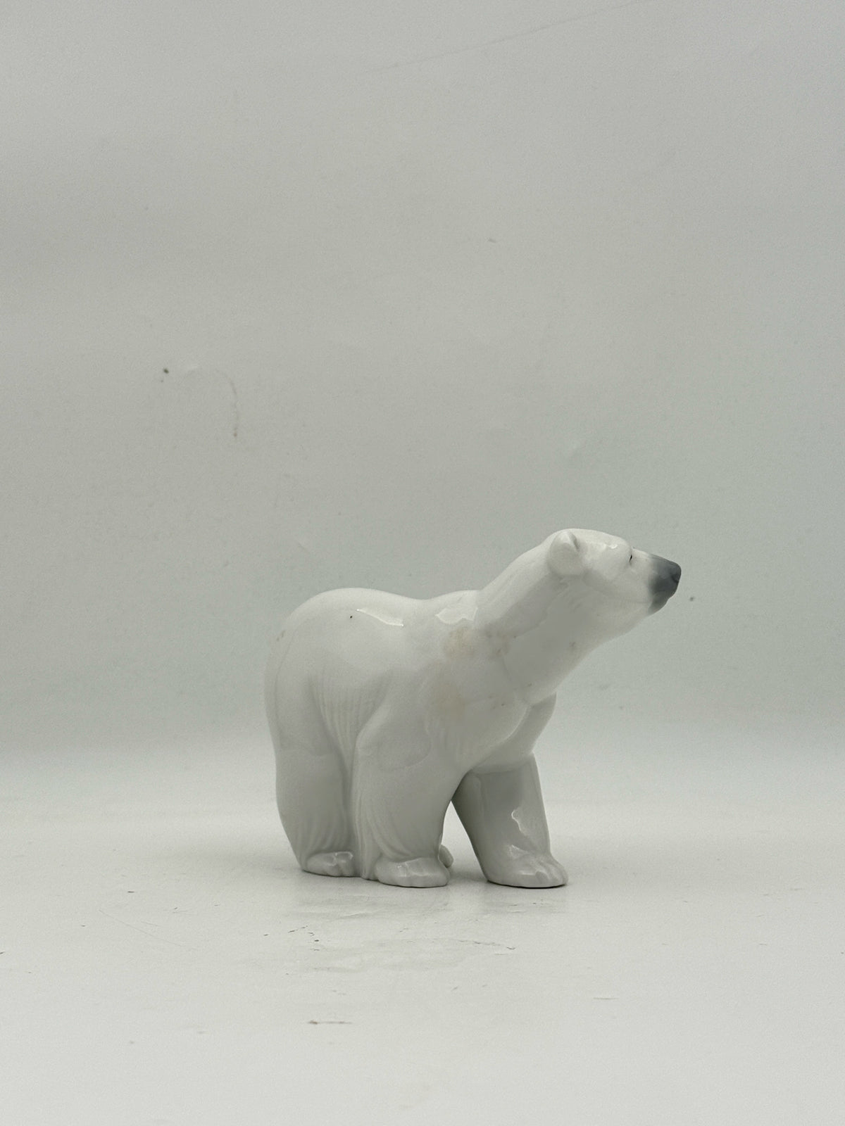 Lladro Attentive Polar Bear Figurine
