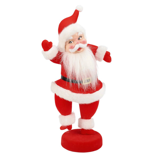 Retro Flocked Santa Claus