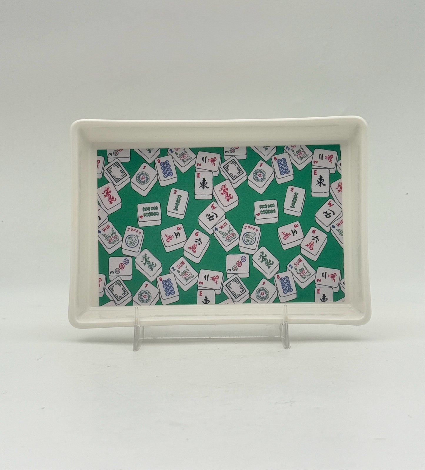 Mahjong Jewelry Trinket Ceramic Tray