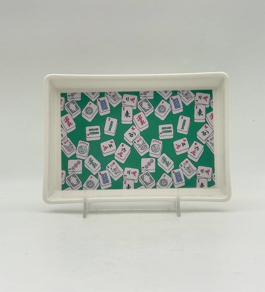 Mahjong Jewelry Trinket Ceramic Tray