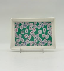 Mahjong Jewelry Trinket Ceramic Tray