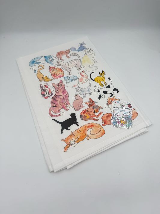 Avery's Home Cat Breed Decorative Towel
