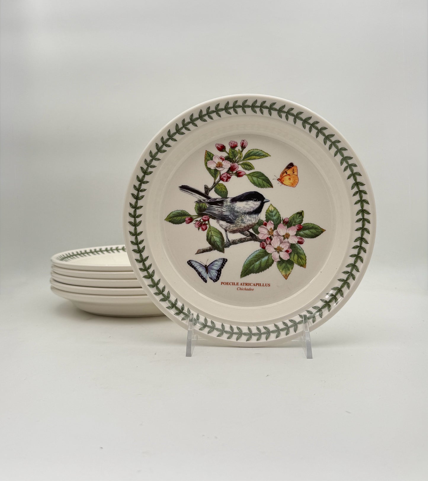 Portmeirion Botanic Garden Birds Dessert Plates- Set Of 6