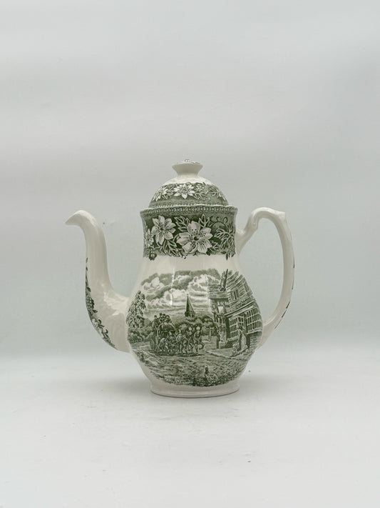 Staffordshire "Coaching Taverns 1828" Coffee Pot