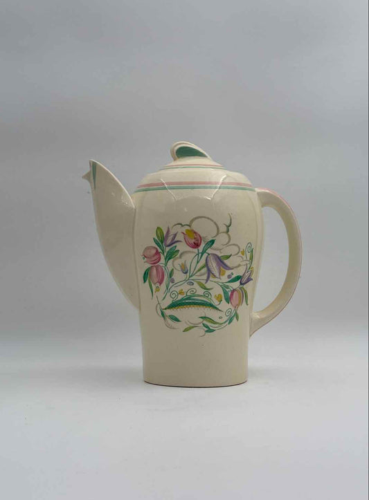 Vintage Susie Cooper Dresden Spray Kestrel Coffee Pot Pink Green Floral