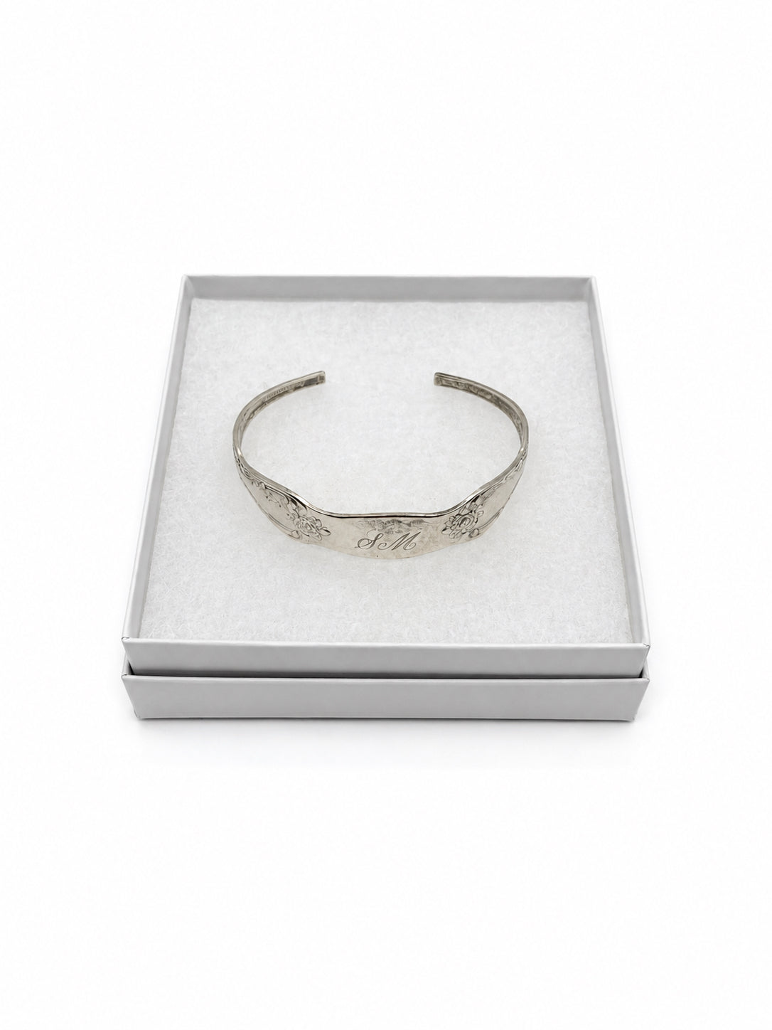 Vintage Upcycled Silverplate Spoon Monogrammed Bracelet