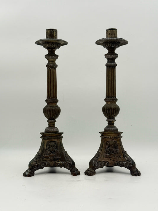 Pair Of Antique Candlesticks