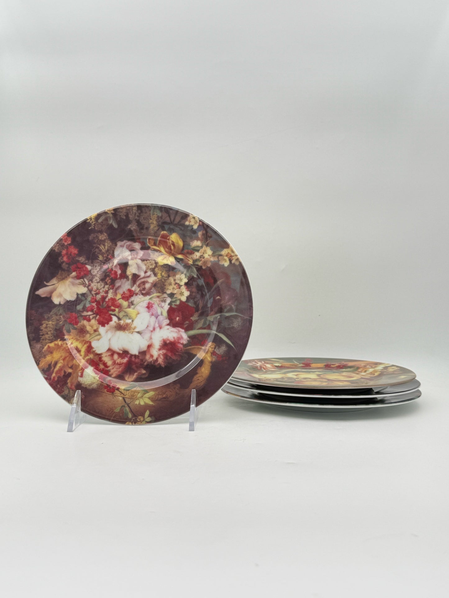 St. Martin Email De Limoges Dessert Plates- Set Of Four