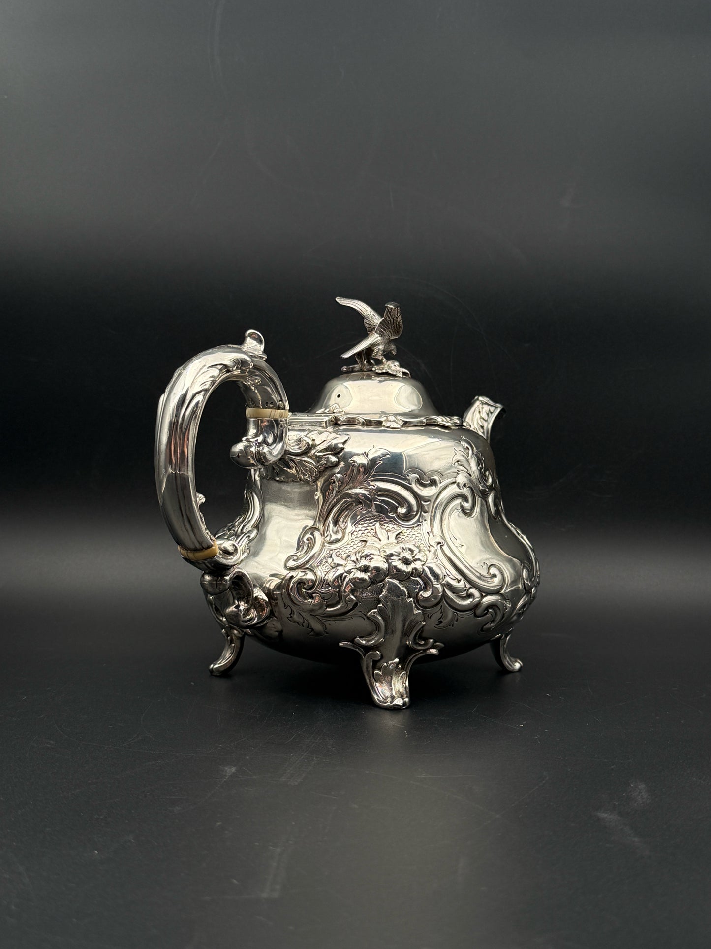 Antique 19th Century Sterling Silver Teapot By Stephen Smith