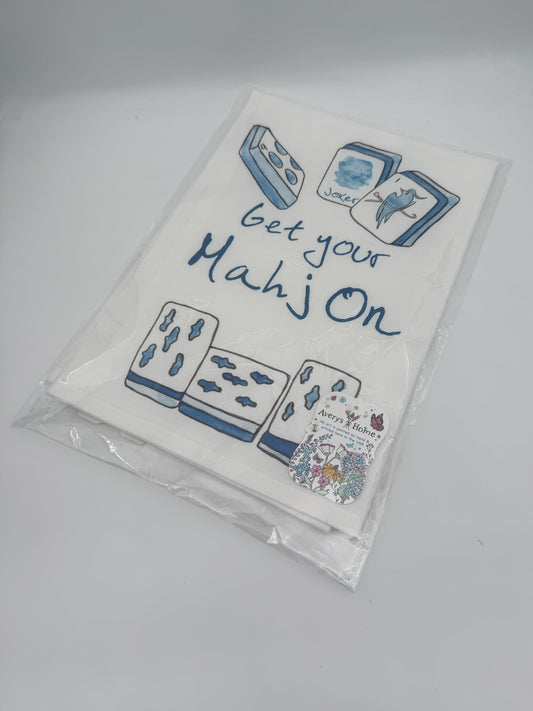 Get Yout Mahj On Mahjong Decorative Towel