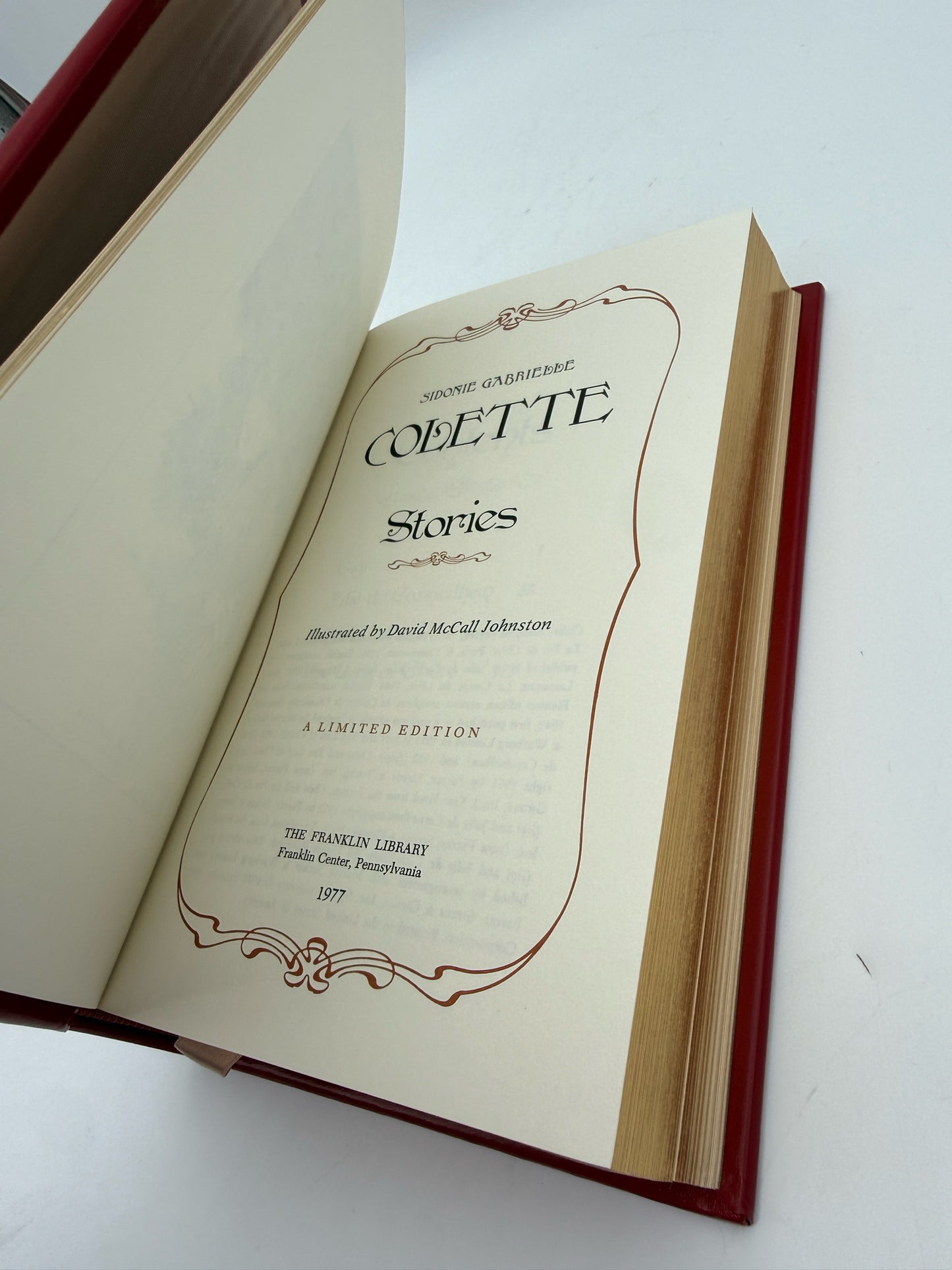 "Stories"  By Sidonie Gabrielle Colette Book- Franklin Library