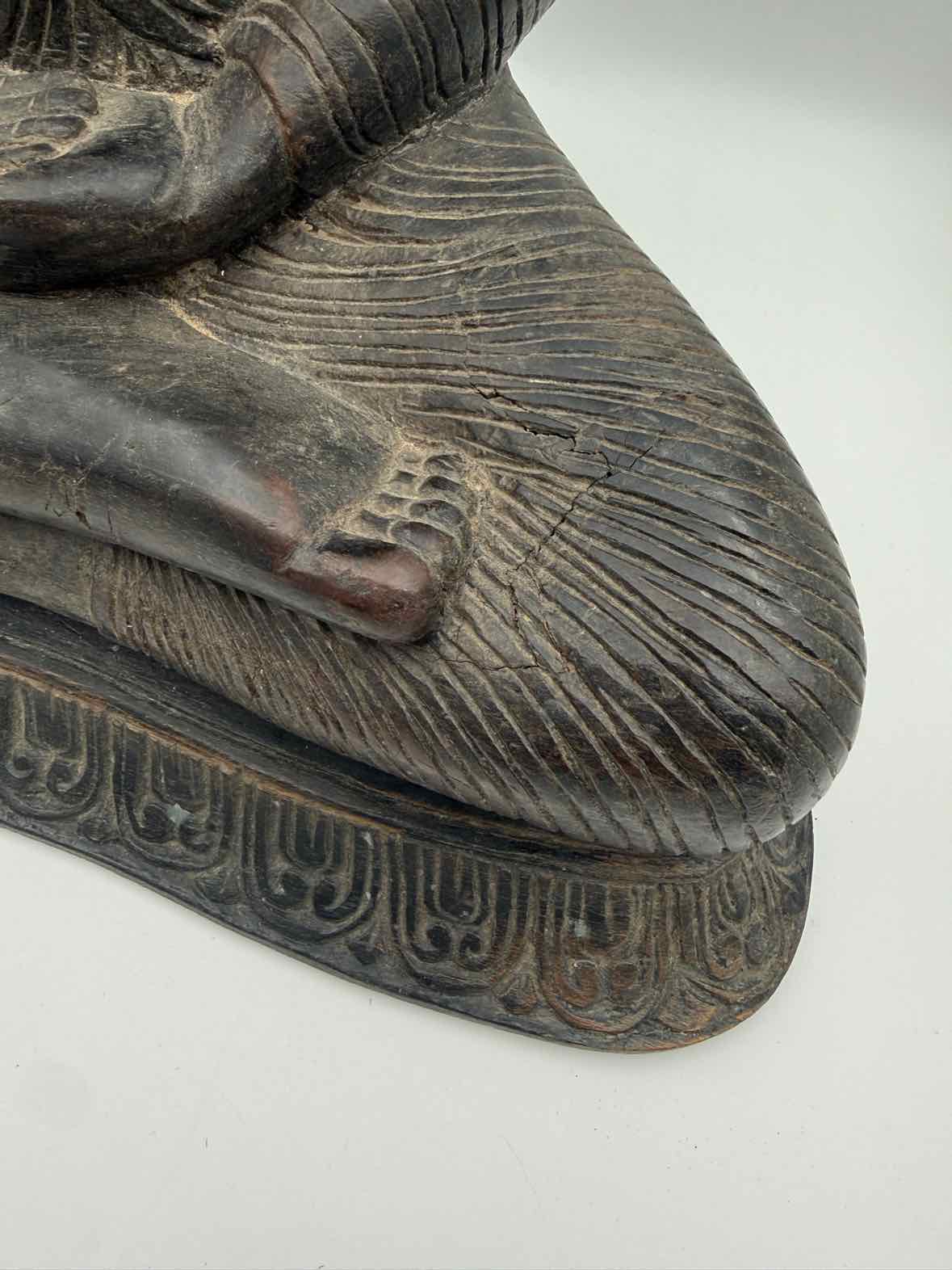 Large Ironwood Southeast Asian Carved Buddha Statue