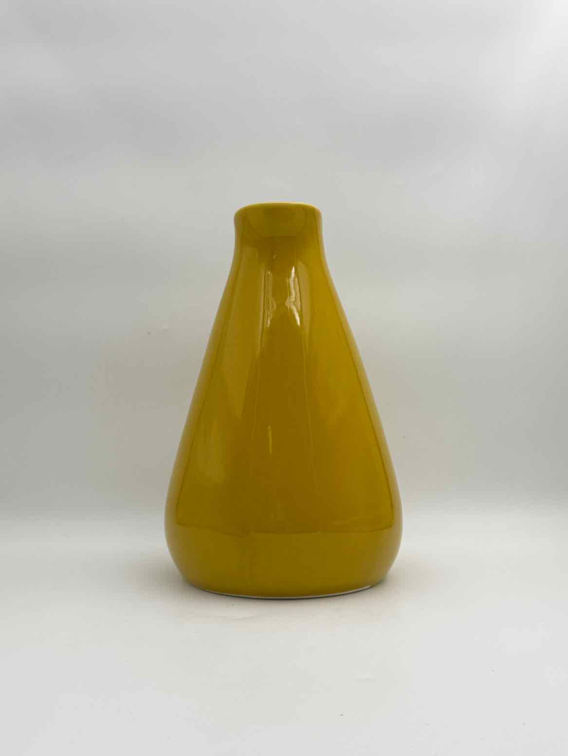 Mid Century Style Chartreuse Ceramic Pitcher Quart Size Retro
