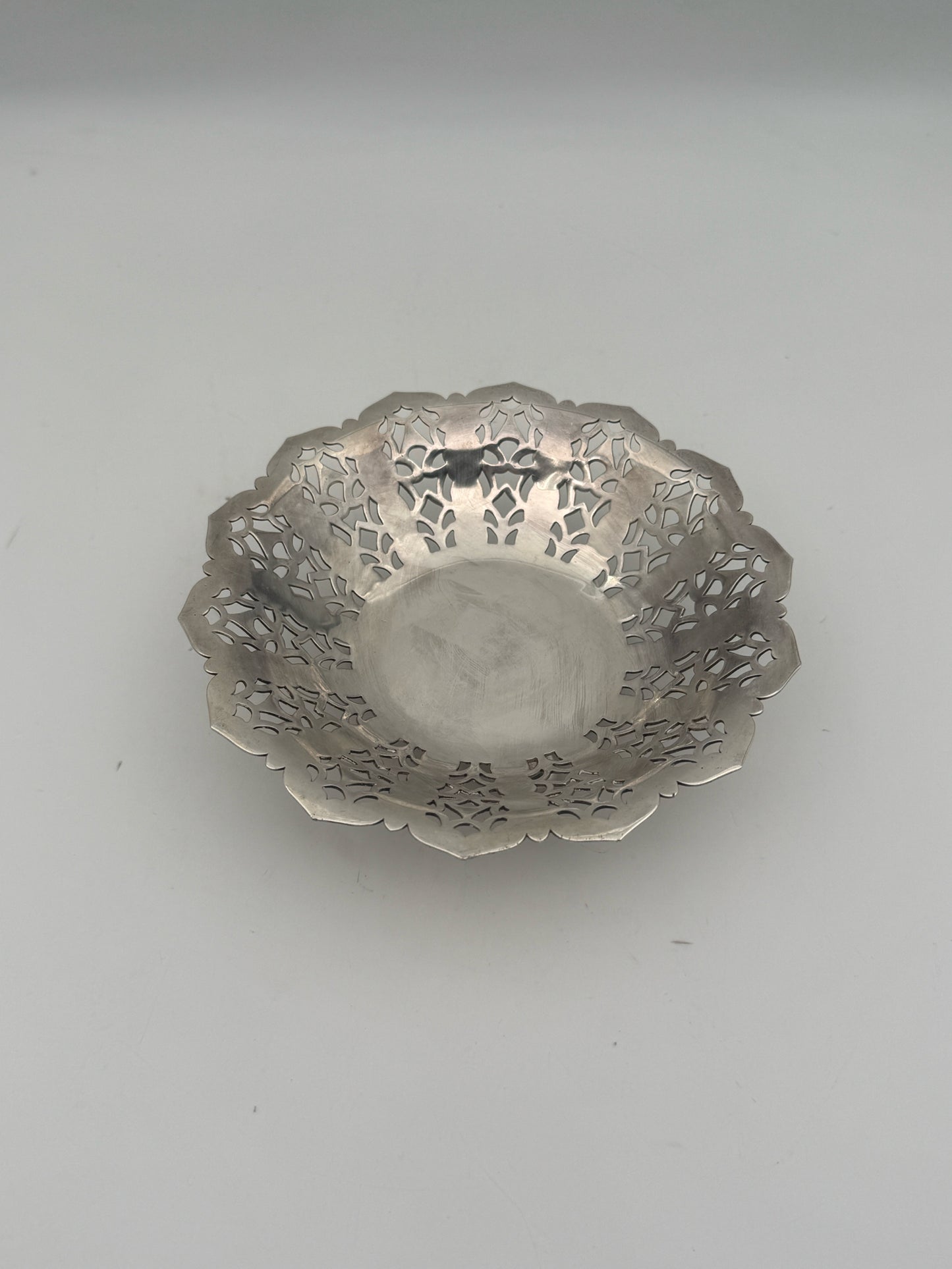 Silverplate Pierced Decorative Bowl