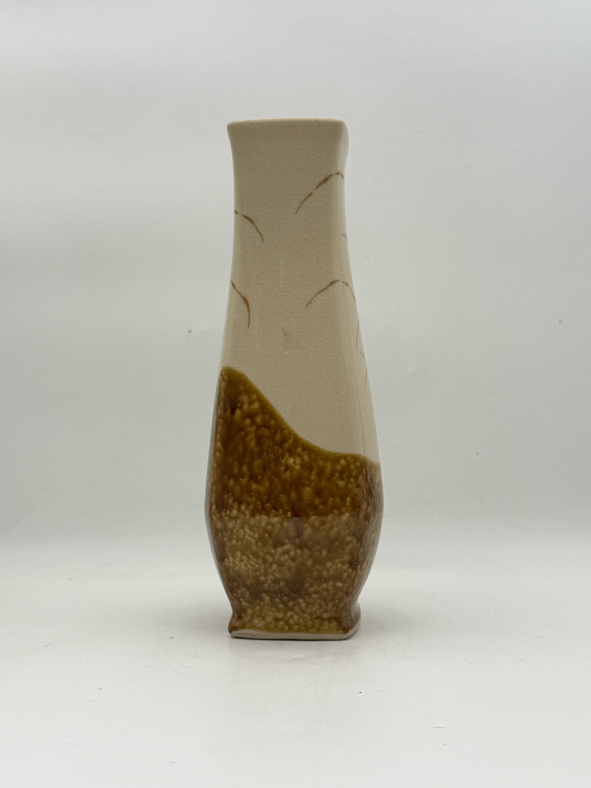 Japanese Handpainted Ceramic Flower Vase