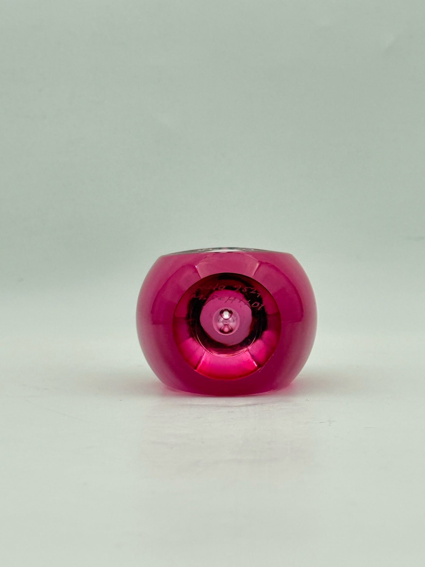 Kosta Pink Art Glass Paperweight Signed M. Schilot