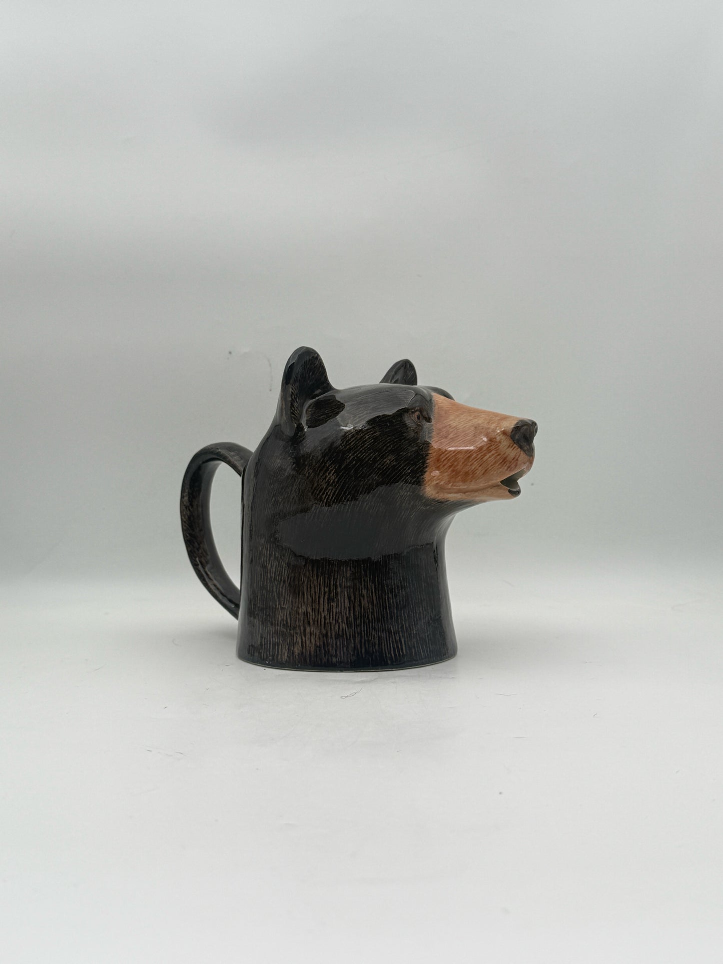 Quail Handpainted Bear Pitcher