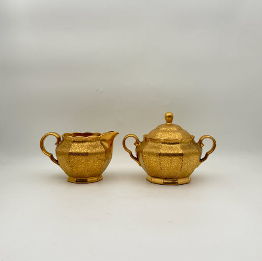 Bavarian Gold Creamer And Sugarbowl