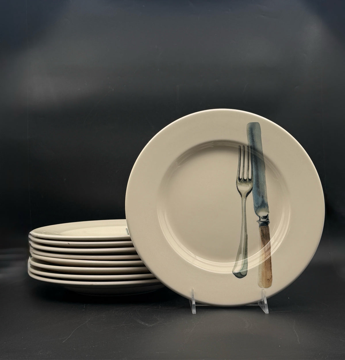 Emma Bridgewater "Laying The Table" Fork And Knife Plates- Set Of 8